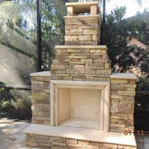 Outdoor Fireplace construction